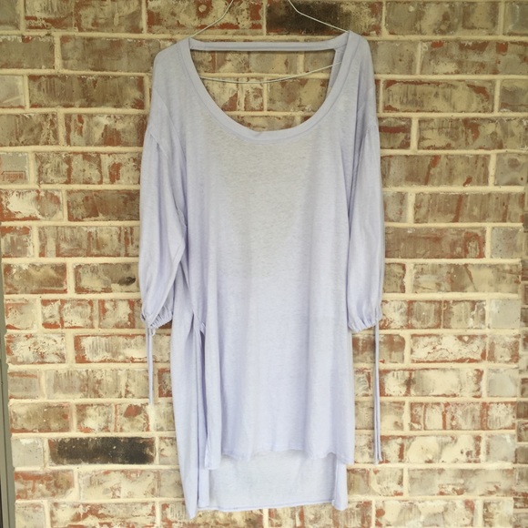Free People Open Back Lilac Boho High Low Dress L - Picture 2 of 12